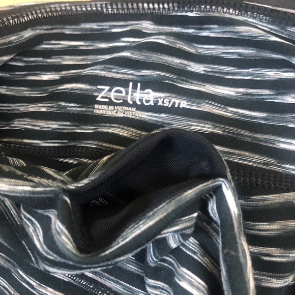 Zella striped full length leggings yoga exercises soft XS - Picture 5 of 6
